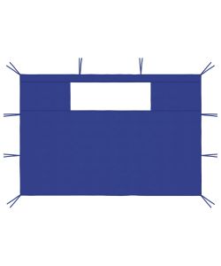 Pareti con Finestre per Gazebo 2 pz Blu