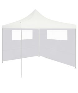 Pareti con Finestre per Gazebo 2 pz Bianche