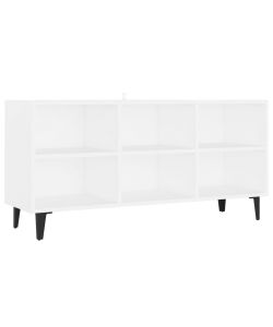 Mobile TV con Gambe in Metallo Bianco 103,5x30x50 cm