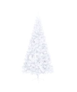 Albero di Natale Artificiale a Met Supporto Bianco 210 cm PVC