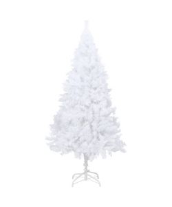 Albero di Natale Artificiale con Rami Folti Bianco 120 cm PVC