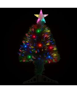 Albero di Natale Artificiale Supporto/LED 64 cm Fibra Ottica