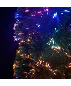 Albero di Natale Artificiale Snello Supporto 64 cm Fibra Ottica