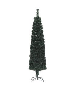 Albero Natale Artificiale Sottile Supporto 120 cm Fibra Ottica