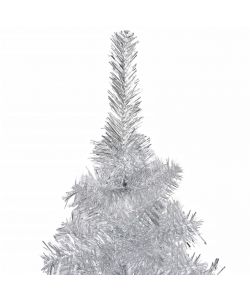 Albero di Natale Artificiale con Supporto Argento 240 cm PET