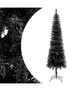 Albero di Natale Sottile Nero 180 cm