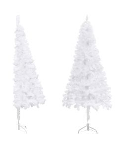 Albero di Natale Artificiale ad Angolo Bianco 240 cm PVC