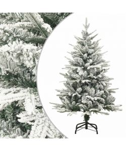 Albero di Natale Artificiale con Neve Verde 120 cm PVC e PE