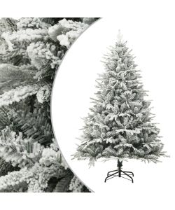 Albero di Natale Artificiale con Neve Verde 180 cm PVC e PE