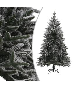 Albero di Natale Artificiale con Neve Verde 210 cm in PVC e PE