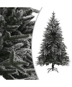 Albero di Natale Artificiale con Neve Verde 240 cm in PVC e PE