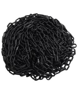 Catena Segnaletica Nera 30 m 6 mm in Plastica