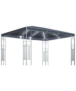 Gazebo con Stringa di Luci LED 400x300 cm Antracite