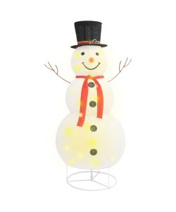 Figura Natalizia Pupazzo di Neve a LED Tessuto Pregiato 180 cm