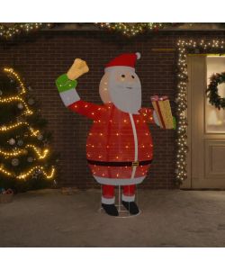 Figura Decorativa Babbo Natale con LED Tessuto Lusso 180 cm