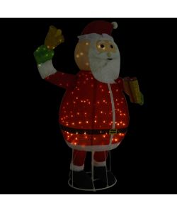 Figura Decorativa Babbo Natale con LED Tessuto Lusso 180 cm