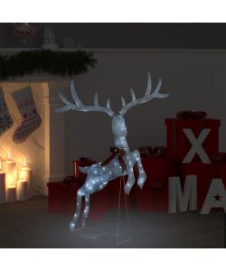 Renna Volante di Natale con 120 LED Argento e Bianco Freddo