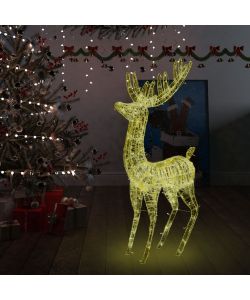 Renna di Natale in Acrilico XXL 250 LED 180 cm Bianco Caldo