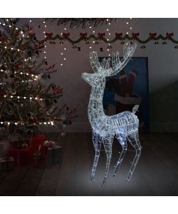 Renna di Natale in Acrilico XXL 250 LED 180 cm Bianco Freddo