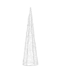 Piramide Decorativa Cono di Luce LED Acrilico Blu 60 cm