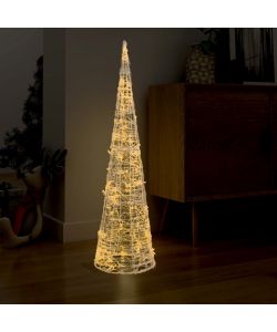 Piramide Decorativa Cono di Luce LED Acrilico Bianco Caldo 120cm