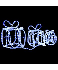 Decorazione Natale Scatole Regalo con 180 LED Interni Esterni