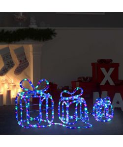 Decorazione Natale Scatole Regalo con 180 LED Interni Esterni