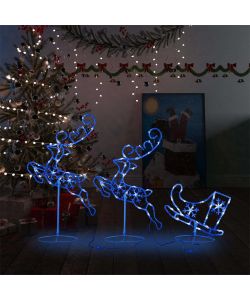 Decorazione di Natale Slitta Renne in Acrilico 260x21x87cm Blu