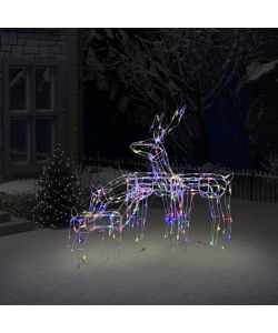 Decorazione di Natale a Forma di Renne di Luce 3 pz 229 LED