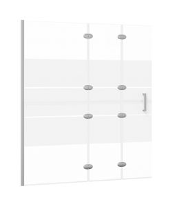 Pannello Doccia Pieghevole in ESG 120x140 cm Bianco