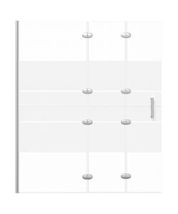 Pannello Doccia Pieghevole in ESG 120x140 cm Bianco