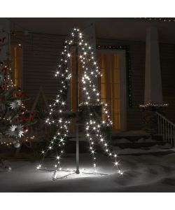 Albero di Natale a Cono 160 LED per Interni Esterni 78x120 cm