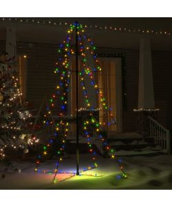Albero di Natale a Cono 200 LED per Interni Esterni 98x150 cm