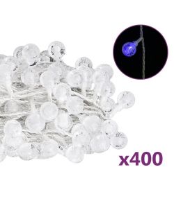 Filo di Luci Sferiche 40m 400 LED Blu 8 Funzioni