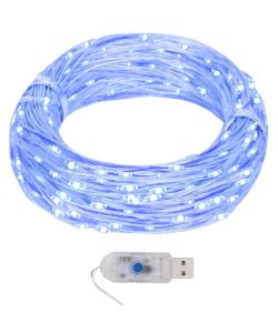 Filo di Micro Lucine a LED 40 m 400 LED Blu 8 Funzioni