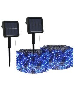 Luci Solari Fatate 2 pz 2x200 LED Blu per Interni Esterni