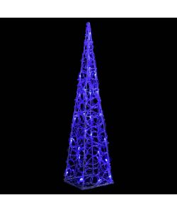 Cono di Luce LED Decorativo Acrilico Blu 60 cm