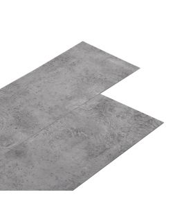 Listoni Pavimento Autoadesivi PVC 5,21mq 2mm Marrone Cemento