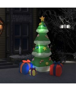 Albero Natale Gonfiabile Decorazioni LED Interno Esterno 240 cm