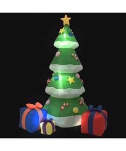 Albero Natale Gonfiabile Decorazioni LED Interno Esterno 240 cm
