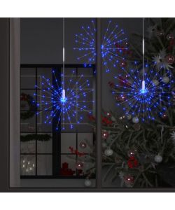 Luci di Natale Fuochi Artificio 10 pz Blu 20 cm 1400 LED