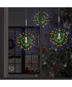 Luci di Natale Fuochi Artificio 10 pz Multicolore 20cm 1400 LED