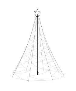 Albero di Natale con Palo in Metallo 500 LED Bianco Freddo 3 m