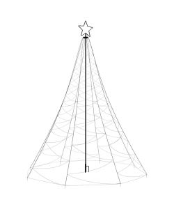 Albero di Natale con Palo in Metallo 1400 LED Bianco Freddo 5 m