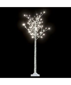 Albero Natale 140 LED 1,5m Salice Bianco Freddo Interno Esterno