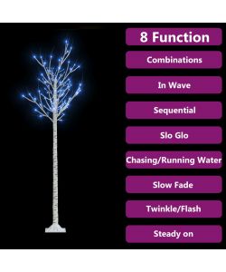 Albero Natale 180 LED 1,8m Salice Blu Interno Esterno