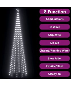 Albero di Natale a Cono con 752 LED Bianco Freddo 160x500 cm