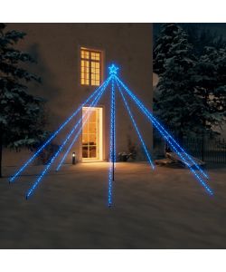 Luci per Albero Natale Interni Esterni 576 LED Blu 3,6 m