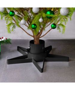 Base per Albero di Natale Nera 47x47x13,5 cm