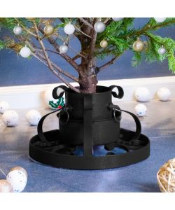 Base per Albero di Natale Nera 29x29x15,5 cm